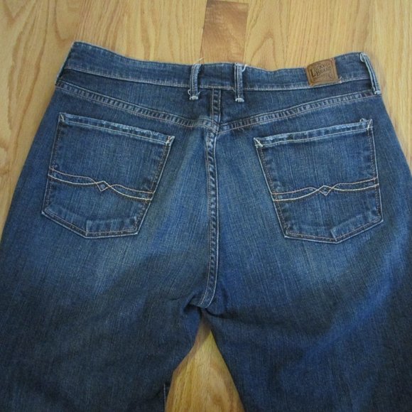 LUCKY BRAND WOMEN'S SIZE 10 X 31 JEANS MED BLUE SLUB DENIM CLASSIC RISE BOOT CUT - Picture 12 of 12